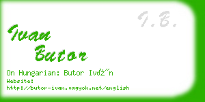 ivan butor business card